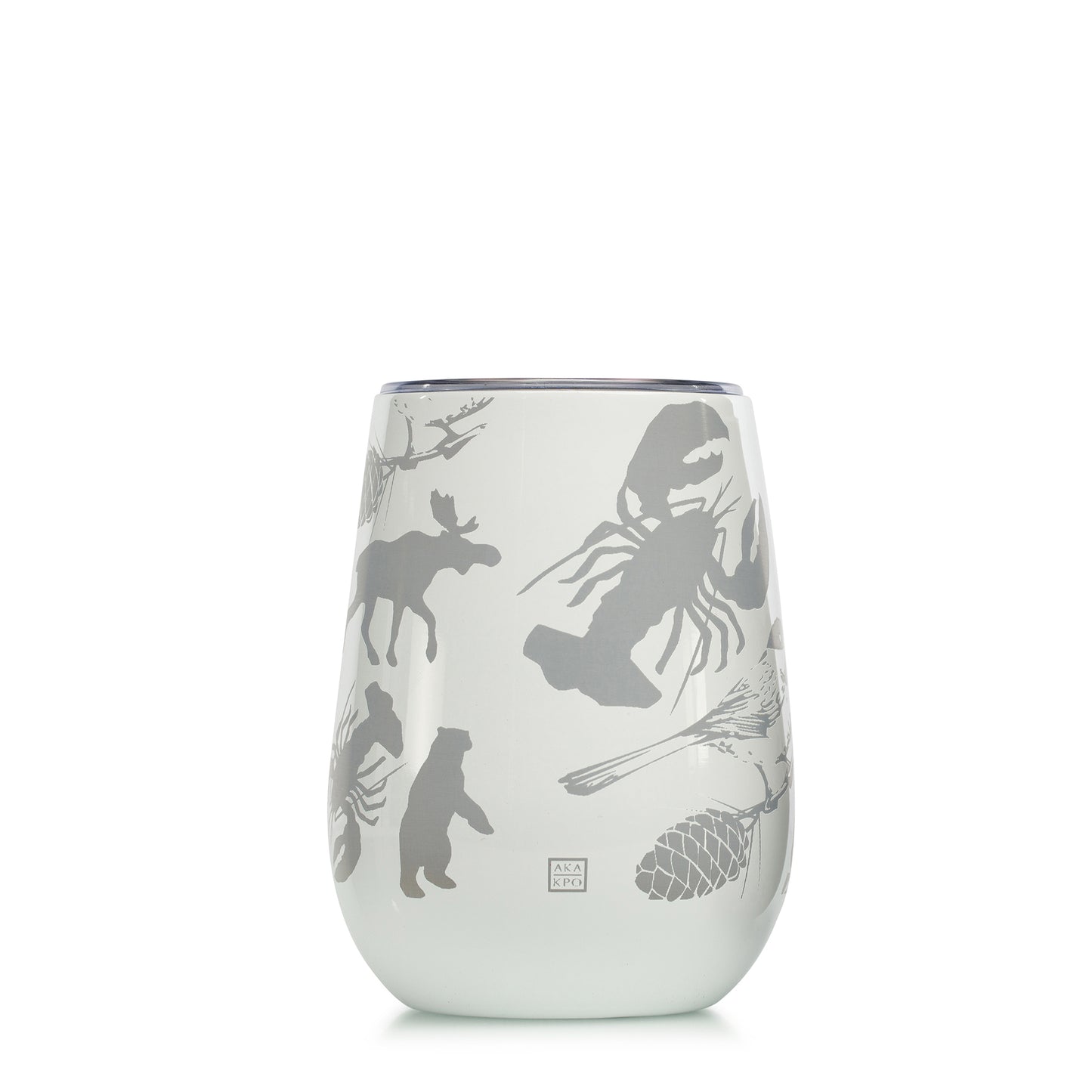 10 oz. Take Maine Home Stemless Goblet, Gloss White