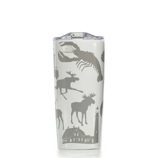 20 oz. Take Maine Home Tumbler, Gloss White