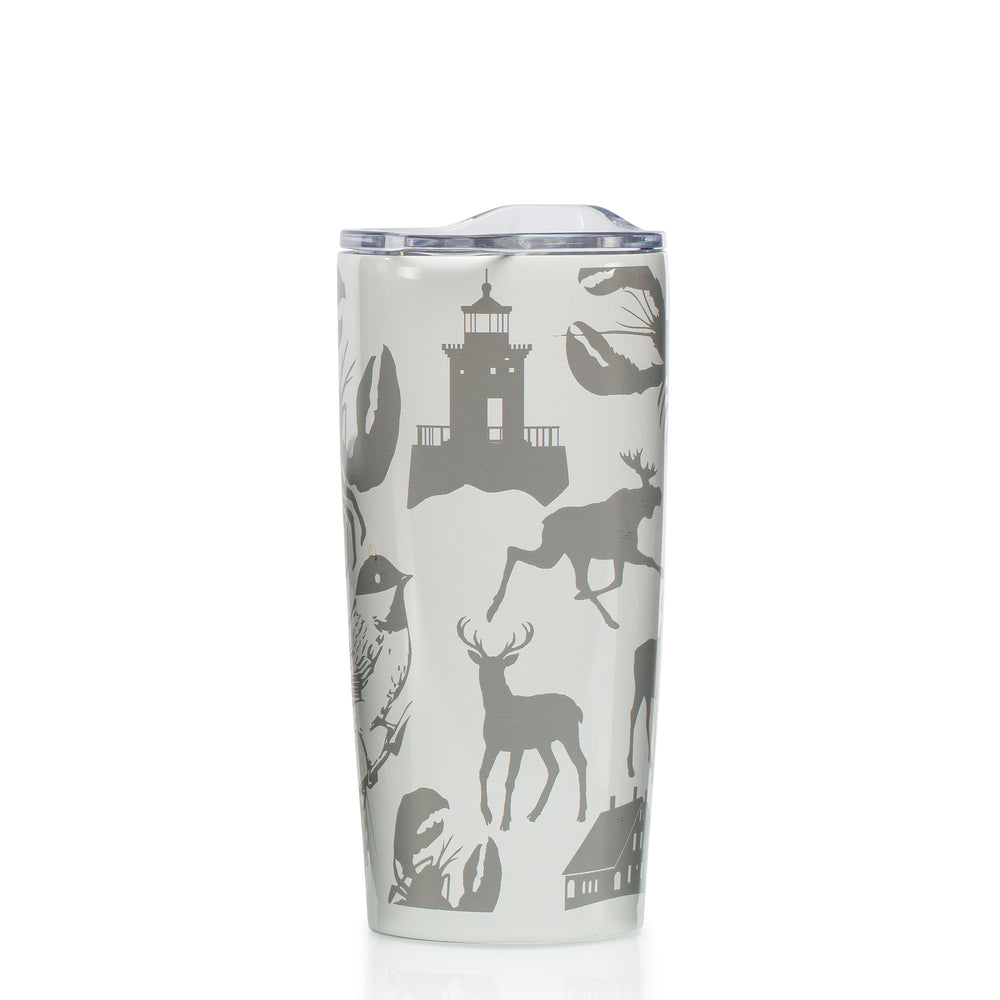 20 oz. Take Maine Home Tumbler, Gloss White